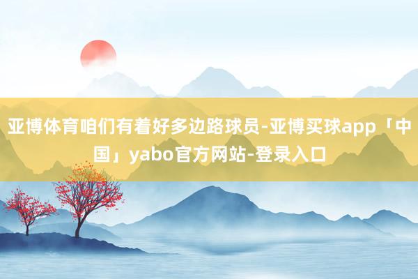 亚博体育咱们有着好多边路球员-亚博买球app「中国」yabo官方网站-登录入口