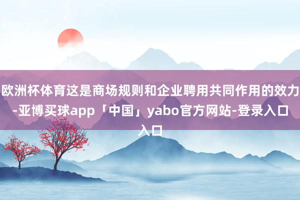 欧洲杯体育这是商场规则和企业聘用共同作用的效力-亚博买球app「中国」yabo官方网站-登录入口