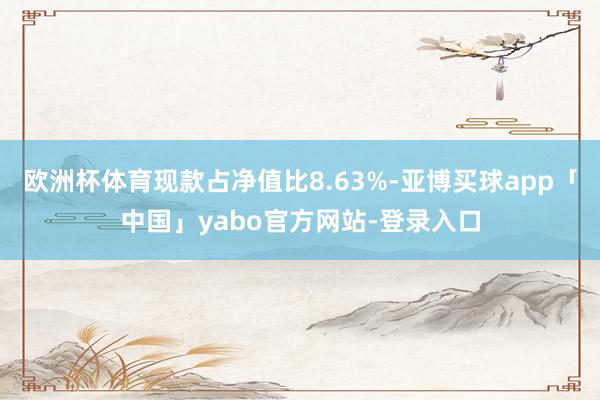 欧洲杯体育现款占净值比8.63%-亚博买球app「中国」yabo官方网站-登录入口